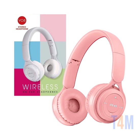 Auriculares Inalámbricos Y08 Rosa